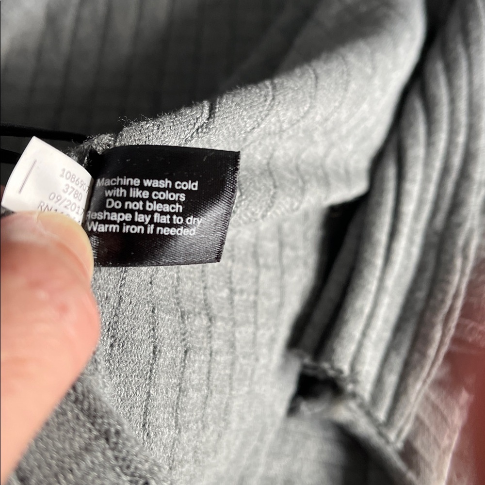 Lane Bryant Gray Ribbed Open Front Sweater - Picture 6 of 12